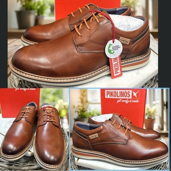 PIKOLINOS Cuero Leather Lace Up Durby Shoes Size EU 40 US 7 7.5 - Picture 1 of 12